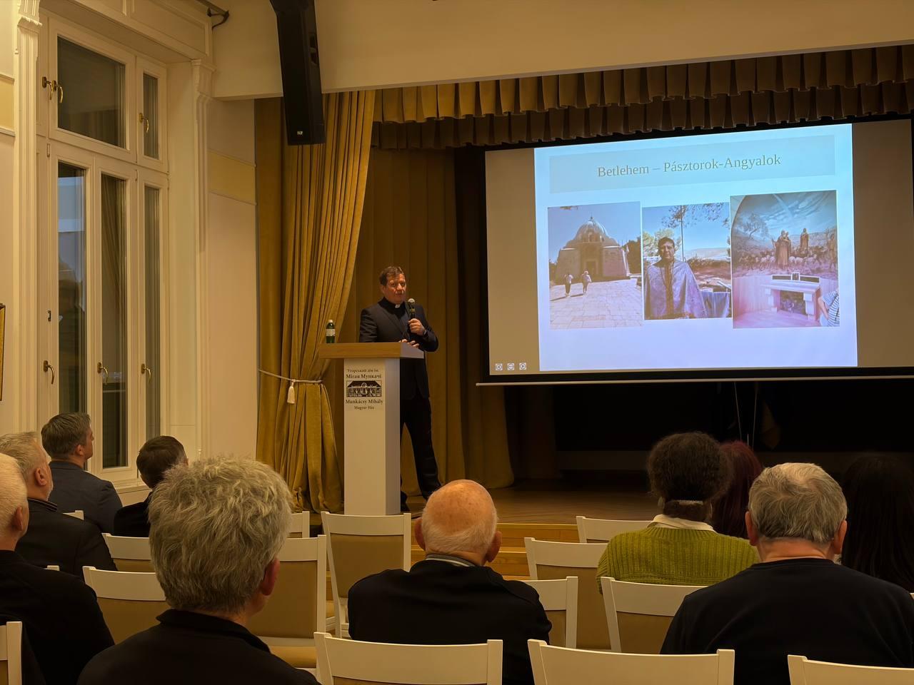 Father József Csirpák’s lecture titled “The Holy Land”